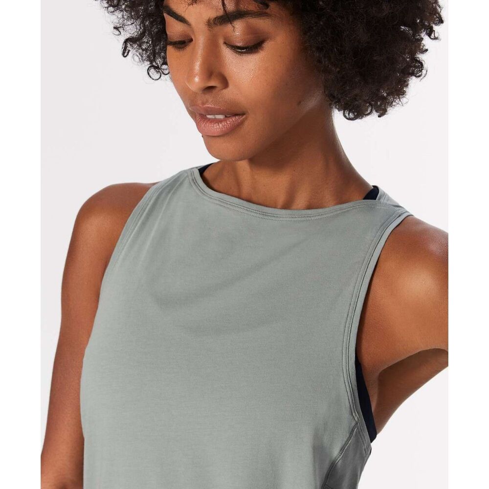 Lululemon Back In Action Tank Sage Green, Approx Size 6 (C6)